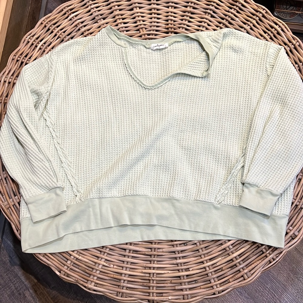 Long Sleeve Waffle Top